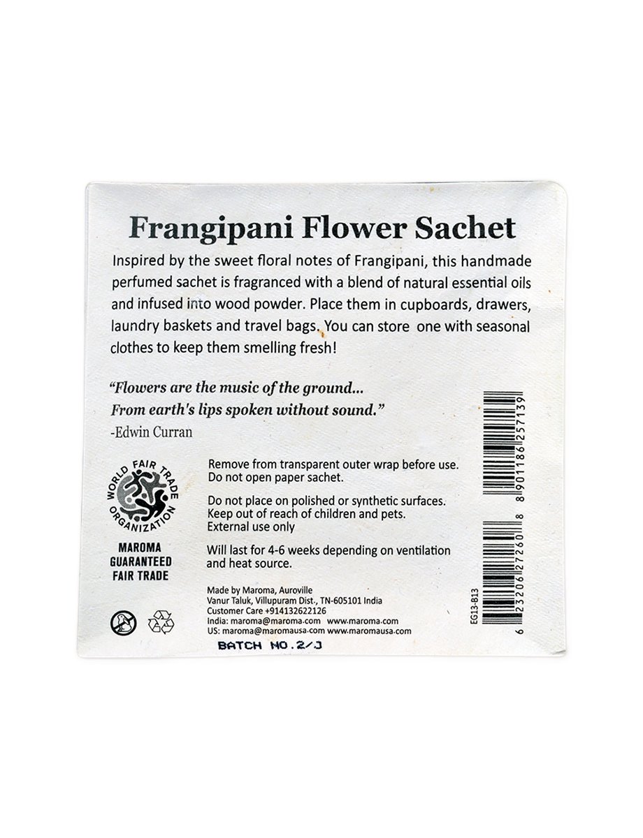 Frangipani Perfumed Sachet view 2