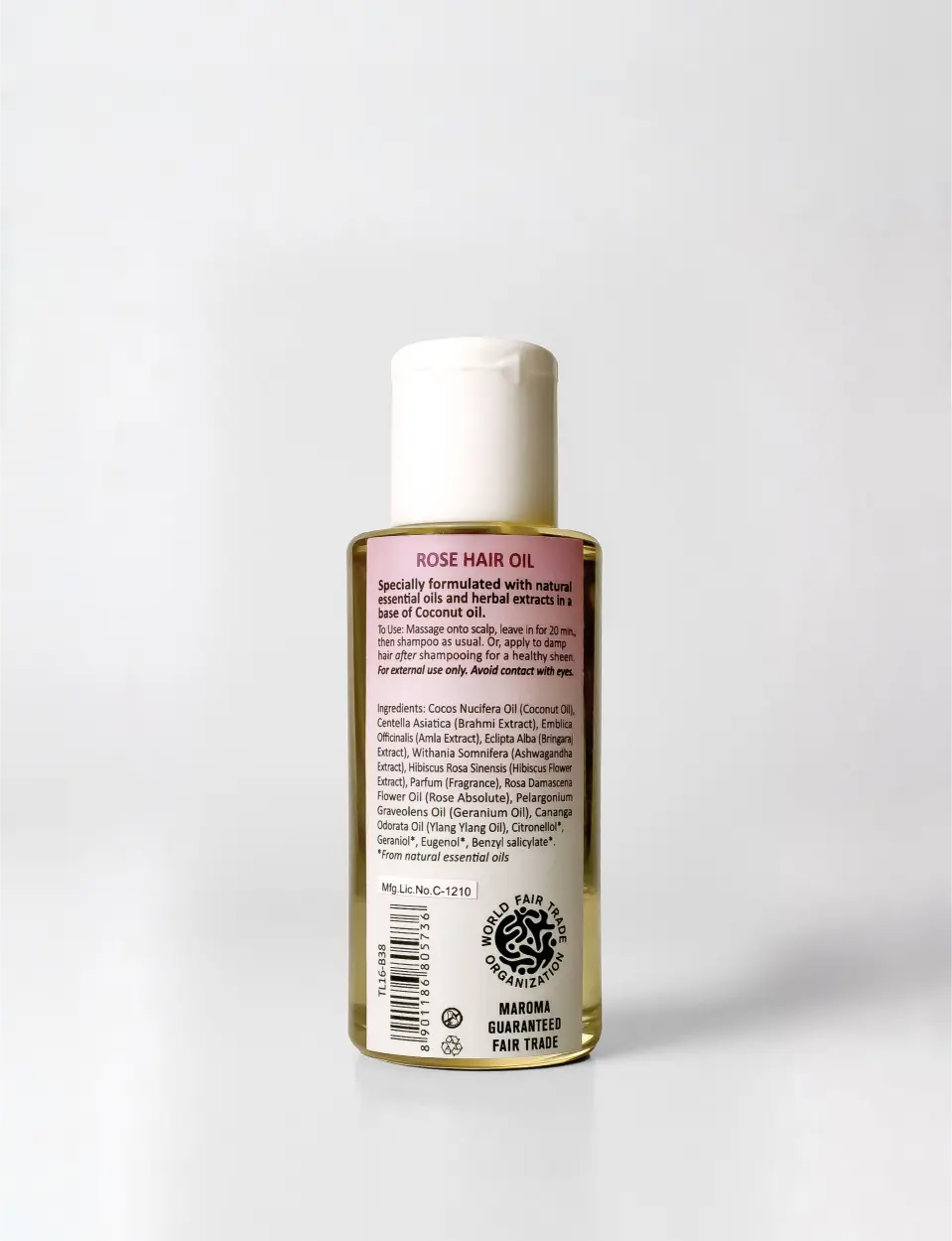Rose Hair Oil with Amla and Hibiscus Flower Extract view 2