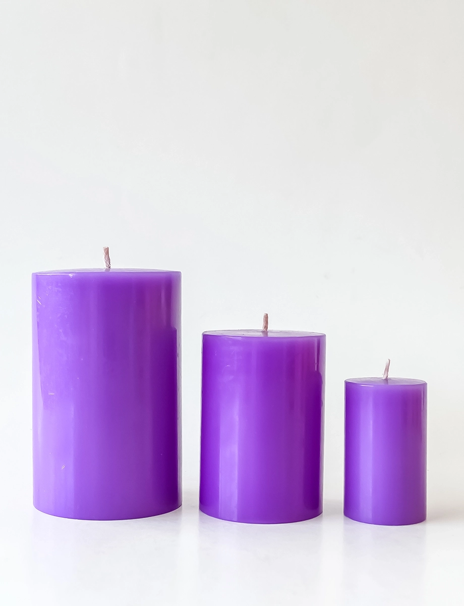 Lavender Mist Pillar Candle view 2