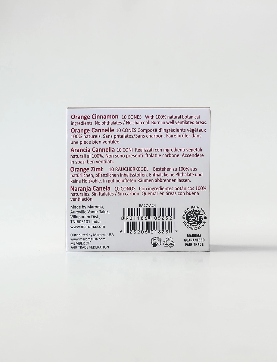 Orange Cinnamon Cone Incense view 3