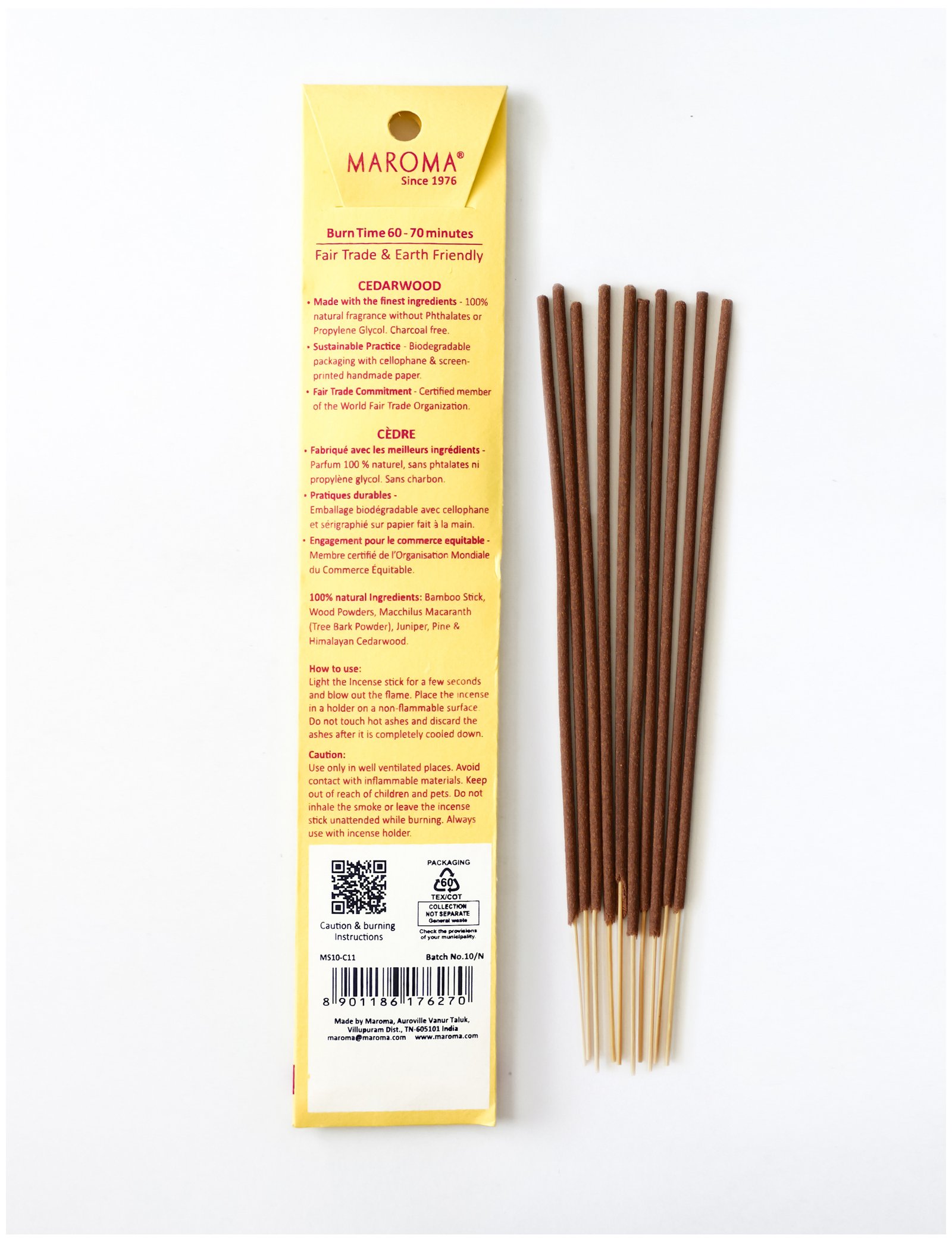 Cedarwood Incense Sticks view 2