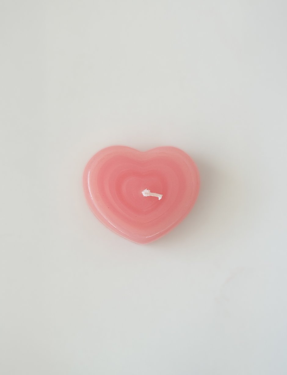 Blush Ripple Heart Lotus Scented Candle view 2